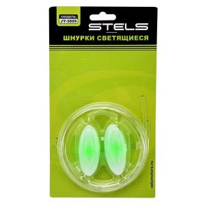 Шнурки светящиеся Stels JY-3009, длина 80 см, 1 х CR2032, пара