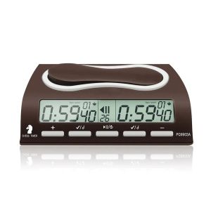 Часы шахматные Leap PQ9903, разм. 20 × 12 × 5 см, 2 × АА, электронные, коричневый