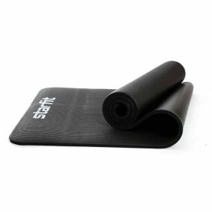 Коврик для йоги StarFit FM-301, NBR-каучук, 10 мм, разм. 183 х 61 см, черный