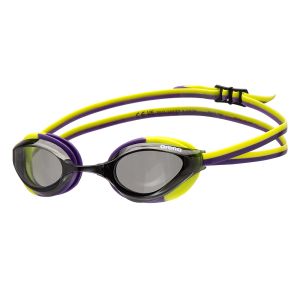 Очки для плавания Arena Python 1E762-111, темные линзы, желтый/фиолетовый