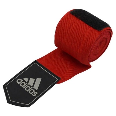 Бинты для бокса Adidas adiBP031, 4.5 м, хлопок/эластан, красный