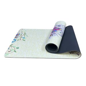 Коврик для йоги Каучук-Алькантара, 4 мм, разм. 173 х 61 см, белый