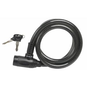Замок для велосипеда Stels 84318, тросовый, 120 см, диам. 15 мм, черный