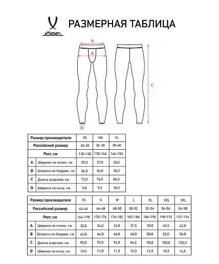 Тайтсы компрессионные Jogel PerformDry Baselayer Warm Tights, теплые, черный