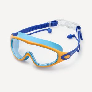 Очки-маска для плавания с берушами 25Degrees Fusion Navy/Blue/Orange 25D25001, детский, синий/оранж