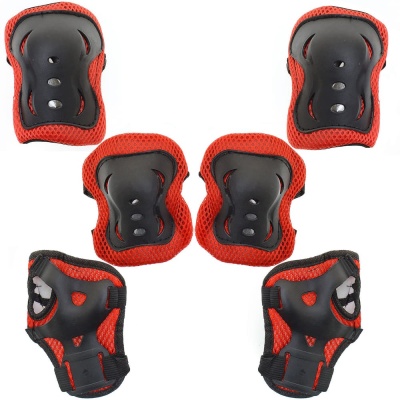 Защита для роликовых коньков GF-0013, красный/черный