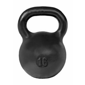Гиря тренировочная 16 кг, чугун, черный