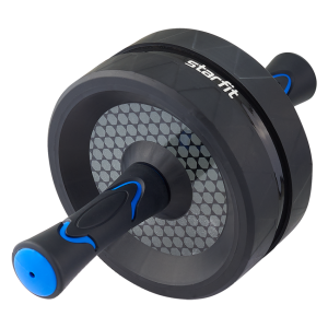 Ролик для пресса StarFit RL-106, диам. 16.5 см, широкий, черный/синий
