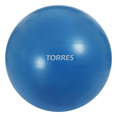 Фитбол Torres AL121175BL, 75 см, гладкий, с насосом, синий