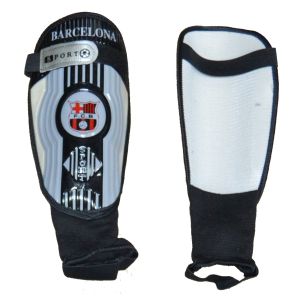 Щитки футбольные с голеностопом Barcelona, серый/черный
