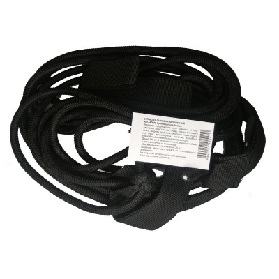 Эспандер лыжника профи удлиненный SA0035, 3 жгута, 20 кг, 190 см, черный