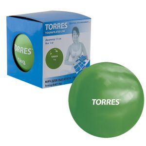 Мяч для йоги, пилатеса Torres YL00121, 1 кг, диам. 11 см, зеленый