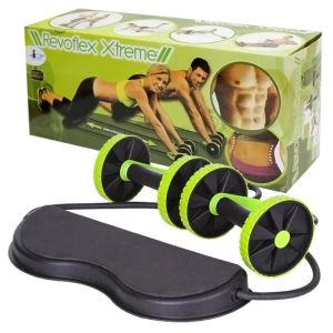 Ролик для пресса многофункциональный RevoFlex Xtreme, черный/зеленый
