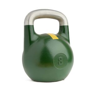 Гиря чемпионская  8 кг ГЧЗ-Ж/8, алюминий, зеленый с желтой полосой