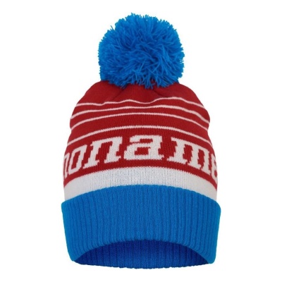 Шапка Noname Original Beanie 20011880554OS, шерсть/акрил, красный/синий