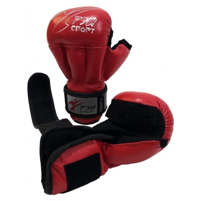 Перчатки-краги для рукопашного боя Ray Sport Fight-1, красный, разм. 6 ун