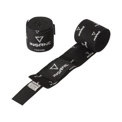 Бинты для бокса Insane Print IN23-HW400,  2,5 м, хлопок/нейлон, черный