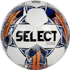 Мяч футзальный Select Futsal Master Grain V22, 1043460006, р.4, Basic, 32п, ПУ, руч.сш, бел-син-ор