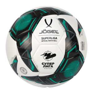 Мяч футзальный Jogel Superliga (ЦБ-00003839), разм. 4, белый/черный/зеленый