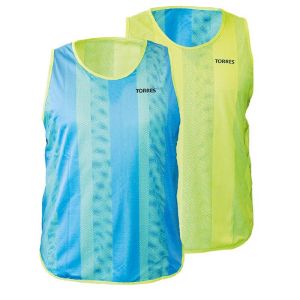 Манишка Torres TR11046Y/B JR, детская, двухсторонняя, салатовый/синий