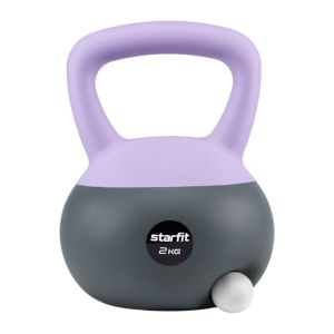 Гиря мягкая StarFit DB-601, 2 кг, ПВХ, лиловый/серый