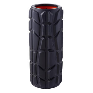 Ролик массажный StarFit FA-509, высокая жесткость, разм. 33 x 13.5 cм, черный/оранжевый
