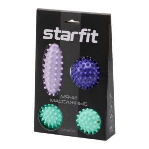 Мячи массажный StarFit GB-604 (ЦБ-00002929), 15 см, 12 см, 7см, ПВХ, 3шт.
