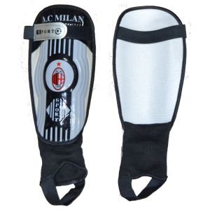 Щитки футбольные с голеностопом Milan, серый/черный