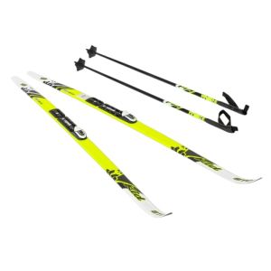 Лыжи детский комплект STC Kid Lemon Step Combi, палки, крепление