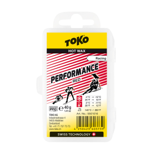 Парафин скольжения Toko Racing Performance Red арт. 5501016, -4/-12°C, 40 гр, красный