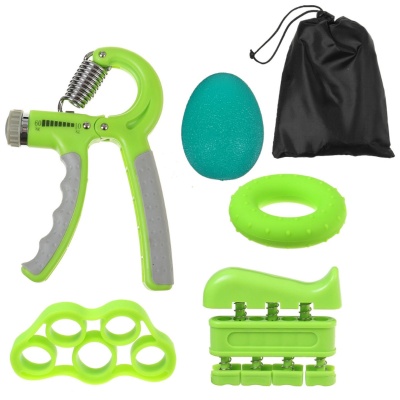 Эспандер кистевой 5 в 1 Power Sports арт. 2045, в коробке, зеленый