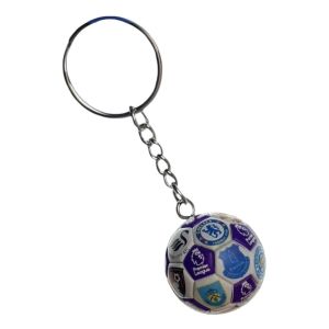 Брелок для ключей арт. 1011 "Футбольный мяч Premier League", белый/фиолетовый