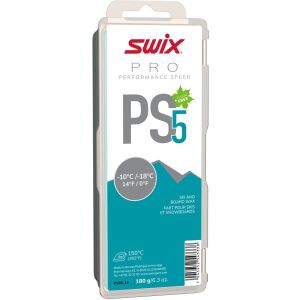 Парафин скольжения Swix PS5 Turquoise, -10/-18°C, 180 гр, голубой