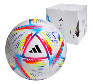 Мяч футбольный Adidas Qatar 2022 Al Rihla H57782, разм. 5, белый Мяч футбольный Adidas Qatar 2022 Al Rihla H57782, разм. 5, белый