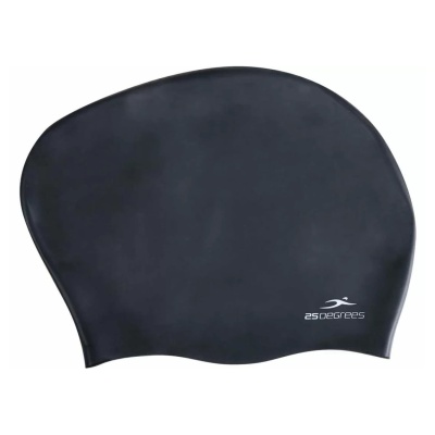Шапочка для плавания 25Degrees Mamana Black 25D21014A, силикон, для длинных волос, черный