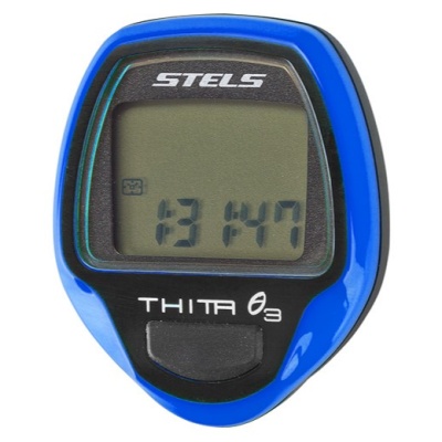 Велокомпьютер Stels Thita-3 арт. 060038, 10 функций, синий