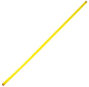 Палка гимнастическая У644/MR-S150, диаметр 2,2 см, длина 150 см, жесткий пластик, желтый