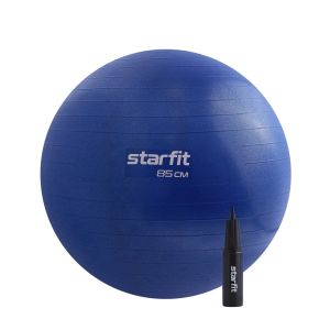 Фитбол StarFit GB-109, 85 см, антивзрыв, с насосом, темно-синий