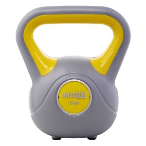 Гиря пластиковая BaseFit DB-503, 4 кг, серый/желтый