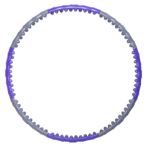 Обруч массажный StarFit HH-107, диам. 110 см, разборный, серый/фиолетовый