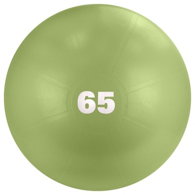 Фитбол Torres AL122165MT, 65 см, гладкий, с насосом, оливковый