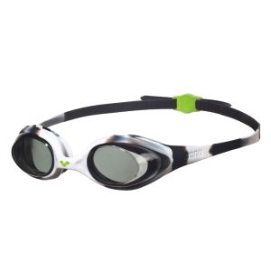 Очки для плавания детские Arena Spider JR 92338-14, черные линзы, белый/черный