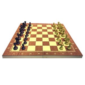 Шахматы 3 в 1 Xin Liye W4020, разм. 390 x 390 мм, дерево