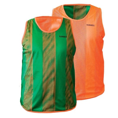 Манишка Torres TR11045O/G SR, взрослая, двухсторонняя, оранжевый/зеленый