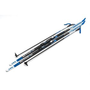 Лыжи комплект STC Пластик STEP NNN, палки, крепление