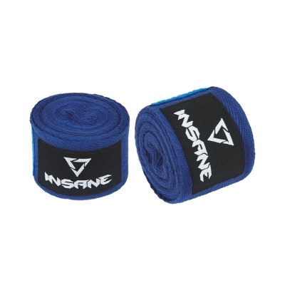 Бинты для бокса Insane Crusher IN24-HW600, 3.5 м, хлопок, синий