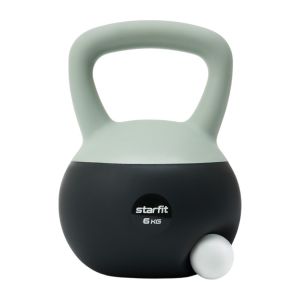 Гиря мягкая StarFit DB-601, 6 кг, ПВХ, серый/болотный