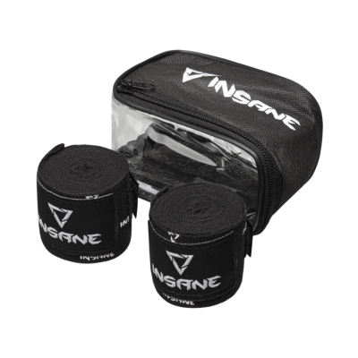 Бинты для бокса Insane Print IN23-HW400,  3,5 м, хлопок/нейлон, черный