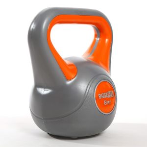 Гиря пластиковая BaseFit DB-503, 8 кг, серый/оранжевый