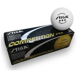 Набор шариков для настольного тенниса Stiga Competition 3 Star, 40 мм, 3 шт., белый